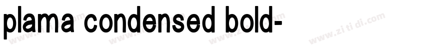 plama condensed bold字体转换